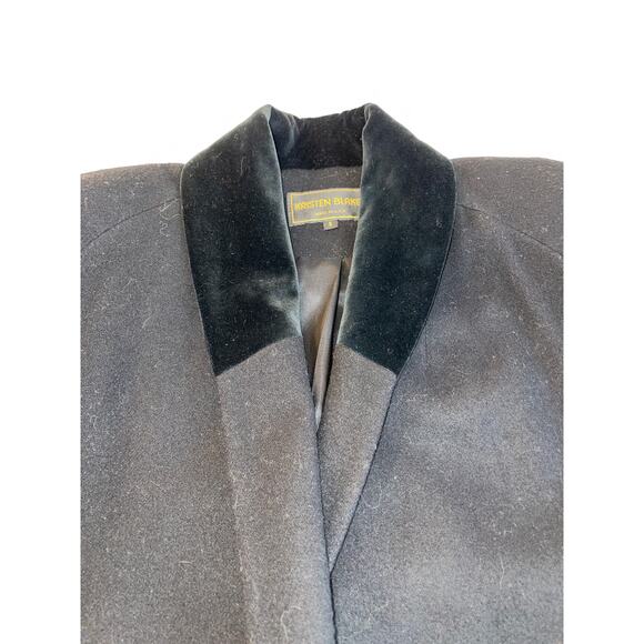 Vintage Kristen Blake Lambs Wool Coat - Size S - Velvet Collar & Made in USA - Picture 3 of 8